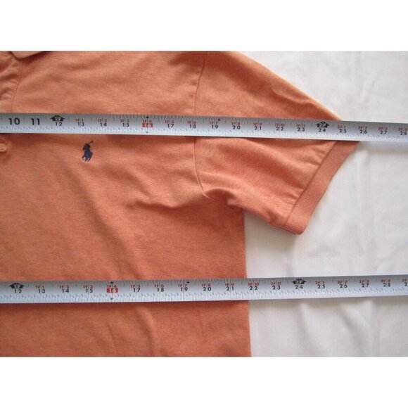 Men's Polo Ralph Lauren Cotton Orange Short Sleeve Shirt Sz L (MT317) - Picture 5 of 7